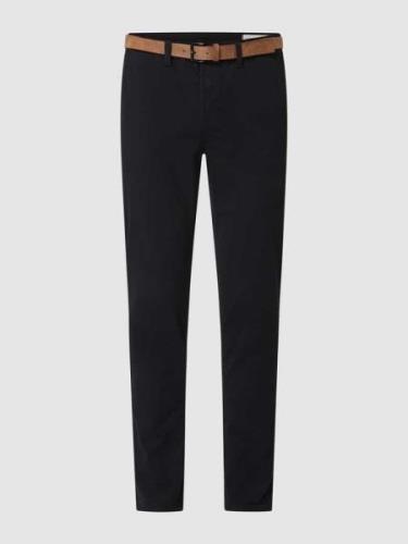 TOM TAILOR DENIM Slim Fit Chino mit Gürtel in Black, Größe 29/32