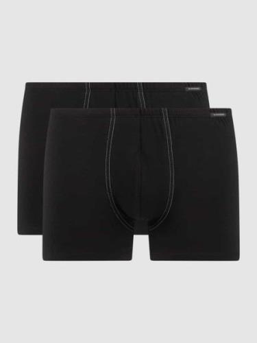 Schiesser Trunks mit Stretch-Anteil im 2er-Pack in Black, Größe L