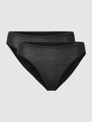 Schiesser Slip mit Streifenmuster im 2er-Pack in Black, Größe 38