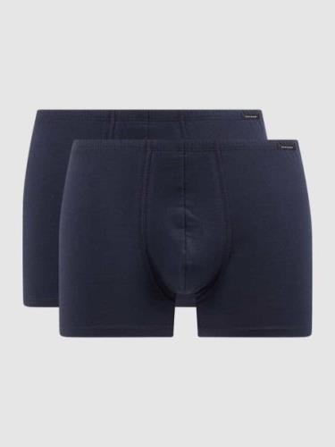 Schiesser Trunks mit Stretch-Anteil im 2er-Pack in Dunkelblau, Größe L