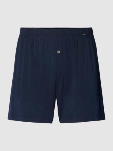 Schiesser Boxershorts mit Label-Applikation in Dunkelblau, Größe M