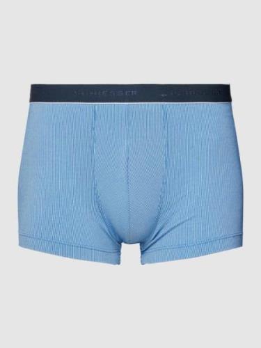 Schiesser Trunks mit Streifenmuster Modell 'Duality' in Bleu, Größe M