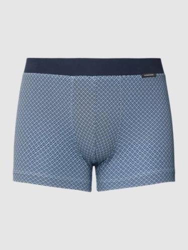 Schiesser Trunks mit elastischem Bund Modell 'FINE INTERLOCK' in Blau,...