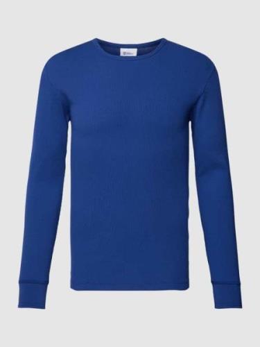 Schiesser Longsleeve in Feinripp-Optik Modell 'REVIVAL' in Royal, Größ...