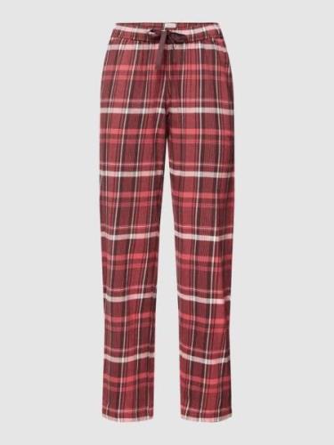 Schiesser Pyjama-Hose mit Karomuster in Dunkelbraun, Größe 44