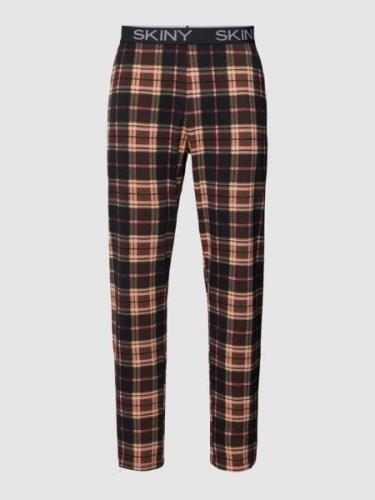 Skiny Pyjama-Hose mit Allover-Muster in Black, Größe M