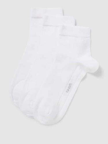 camano Socken mit Stretch-Anteil im 3er-Pack in Weiss, Größe 35/38