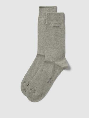 camano Socken im 2er-Pack in Mittelgrau Melange, Größe 35/38