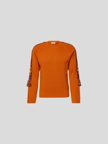 Etro Sweatshirt in Strick-Optik in Orange, Größe S