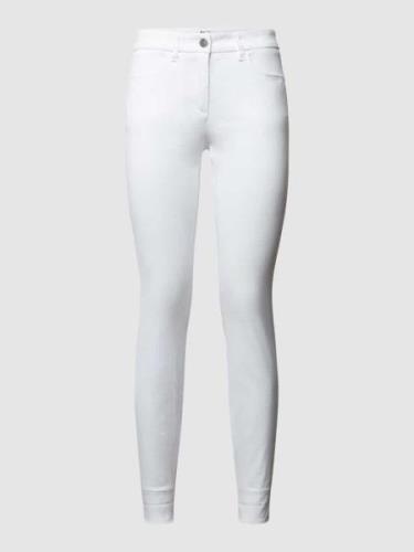 Luisa Cerano Skinny Fit Jeans mit Umschlag in Weiss, Größe 36