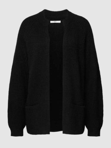 Brax Cardigan mit gerippten Abschlüssen in Black, Größe 42