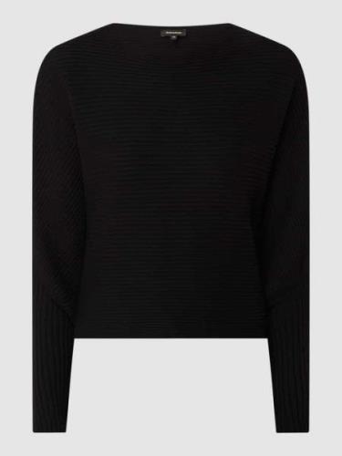 More & More Cropped Pullover mit Fledermausärmeln in Black, Größe 44