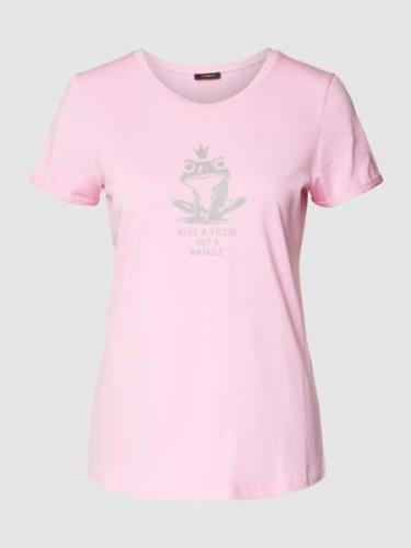 More & More T-Shirt mit Motiv-Print in Pink, Größe 34