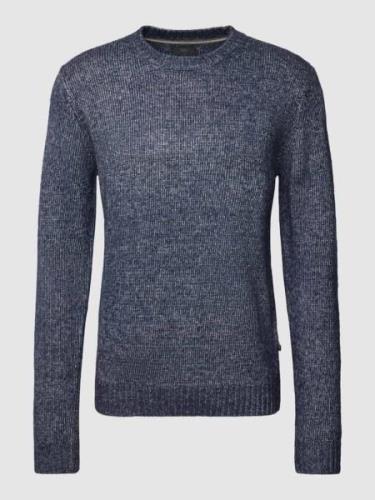 Fynch-Hatton Strickpullover in Melange-Optik in Marine, Größe L