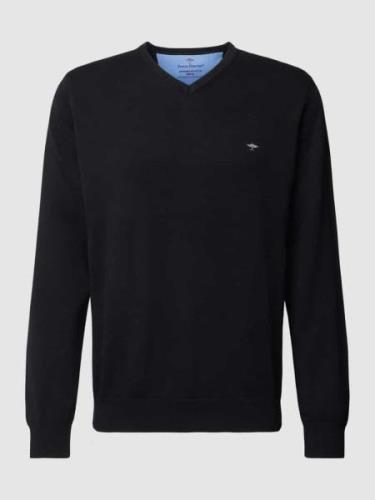 Fynch-Hatton Pullover mit V-Ausschnitt in Black, Größe XL
