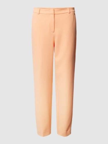 comma Tapered Fit Stoffhose mit Logo-Applikation in Apricot, Größe 36/...