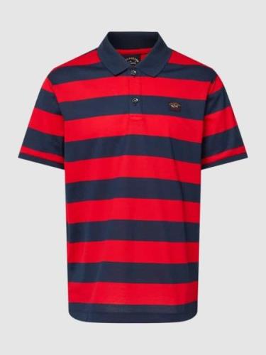 Paul & Shark T-Shirt mit Label-Stitching in Rot, Größe XL