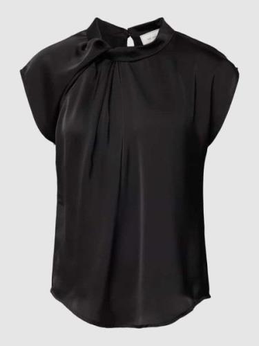 Neo Noir Bluse mit Raffung Modell 'Fleur Drapy' in Black, Größe 40