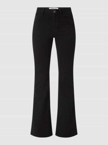 URBAN CLASSICS Flared High Waist Jeans mit Bio-Baumwolle in Black, Grö...
