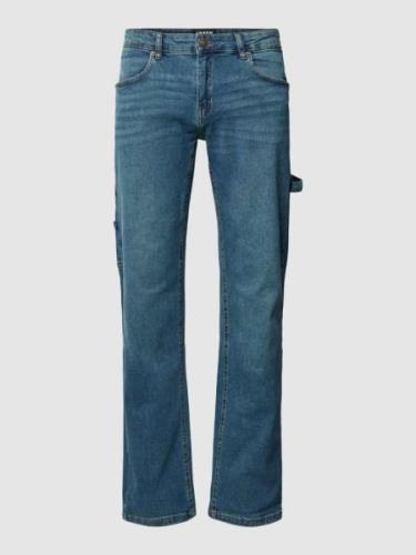 URBAN CLASSICS Straight Leg Fit Jeans mit Label-Patch Modell 'Carpente...