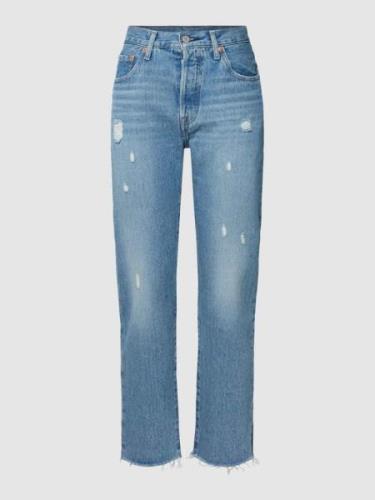 Levi's® Straight Fit Jeans im Used-Look in Jeansblau, Größe 30/28