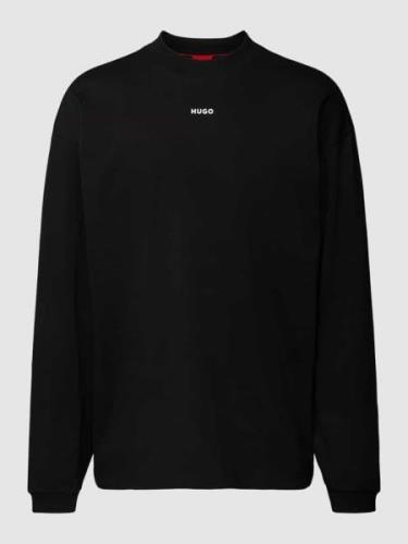HUGO Sweatshirt mit Label-Detail Modell 'Daposo' in Black, Größe S