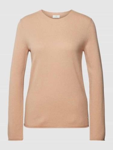 Fynch-Hatton Strickpullover aus Kaschmir mit Label-Detail in Camel, Gr...