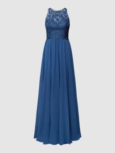 Laona Abendkleid mit Strasssteinen in Bleu, Größe 34