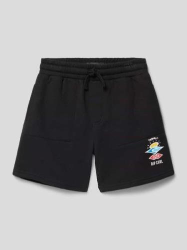 Rip Curl Bermudas mit Label-Print in Black, Größe 140