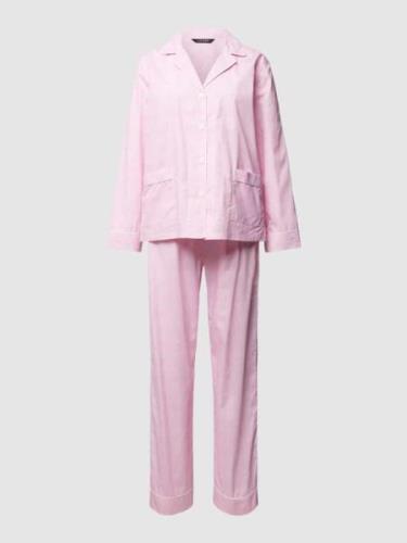 Lauren Ralph Lauren Pyjama mit Karomuster in Pink, Größe XS