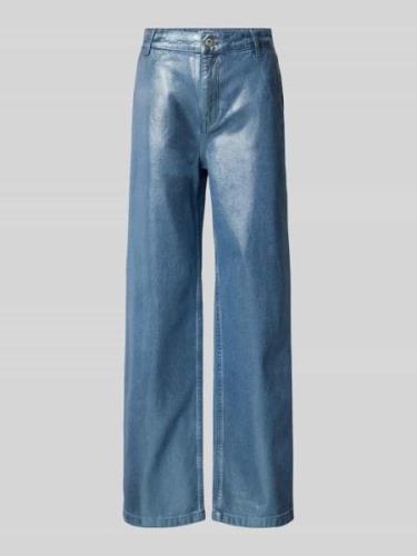 Jake*s Casual Flared Cut Jeans im Used-Look in Jeansblau, Größe 34