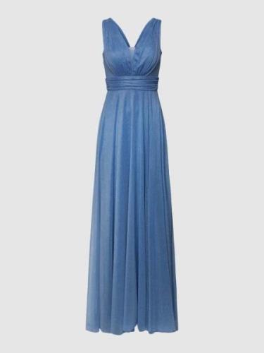 TROYDEN COLLECTION Abendkleid mit Glitter-Effekt in Hellblau, Größe 32