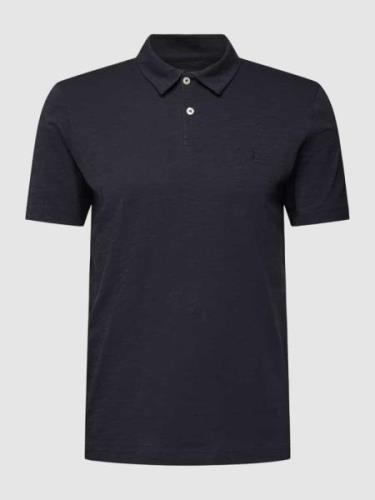 Marc O'Polo Shaped Fit Poloshirt mit Label-Stitching in Dunkelblau, Gr...