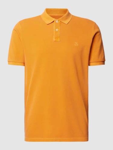 Marc O'Polo Poloshirt mit Label-Detail in Orange, Größe M
