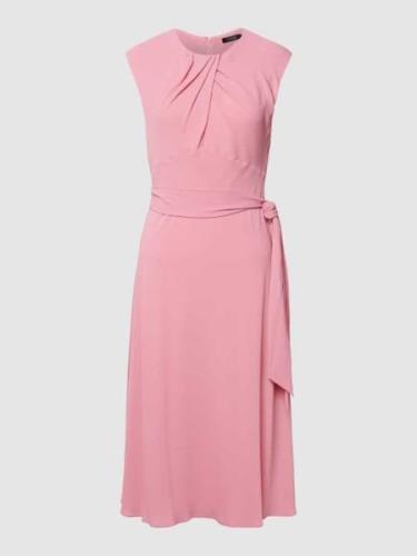 Lauren Ralph Lauren Midikleid mit Bindegürtel Modell 'MABLEY' in Rose,...