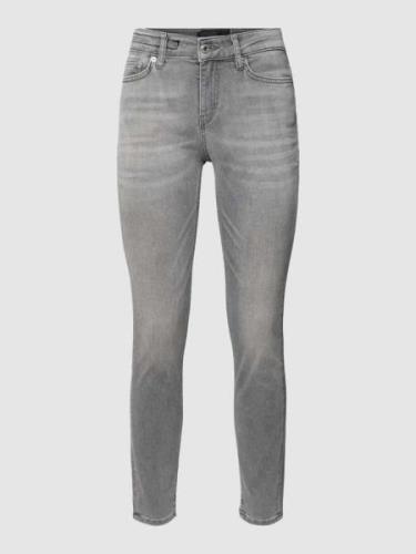 Drykorn Skinny Fit Jeans mit Ziernähten Modell 'NEED' in Mittelgrau, G...