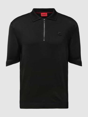 HUGO Regular Fit Poloshirt mit Label-Patch Modell 'Sayfong' in Black, ...