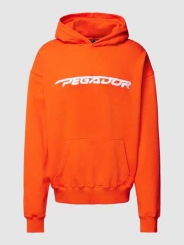 Pegador Oversized Hoodie mit Label-Stitching Modell 'MANOR' in Orange,...