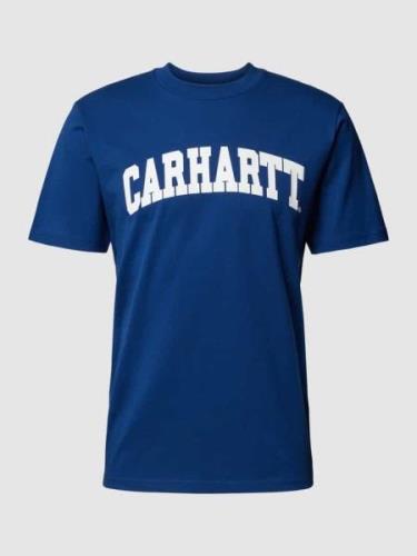 Carhartt Work In Progress T-Shirt mit Label-Print in Royal, Größe S