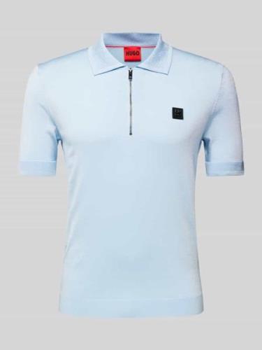 HUGO Regular Fit Poloshirt mit Label-Patch Modell 'Sayfong' in Sky, Gr...