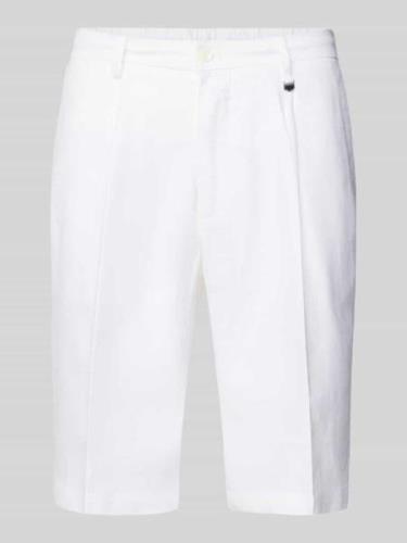 Antony Morato Slim Fit Leinenbermudas mit Bügelfalten in Offwhite, Grö...