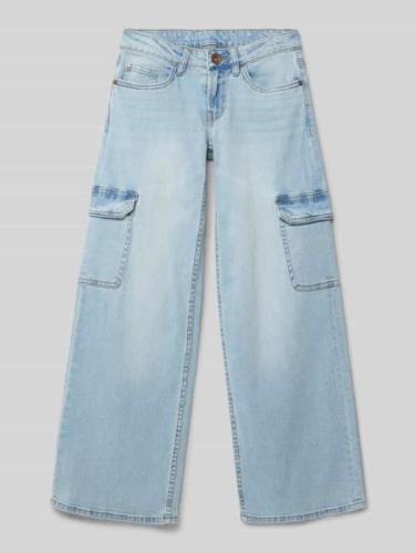 Garcia Loose Fit Jeans mit Cargotaschen in Hellblau, Größe 146