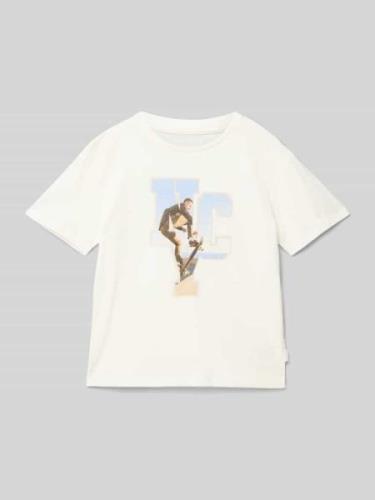 Tom Tailor T-Shirt mit Motiv-Print in Offwhite, Größe 140