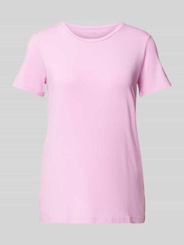 Schiesser T-Shirt im unifarbenen Design Modell 'Mix+Relax' in Flieder,...