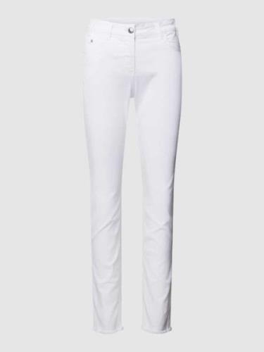 Sportalm Skinny Fit Jeans im unifarbenen Design in Offwhite, Größe 34