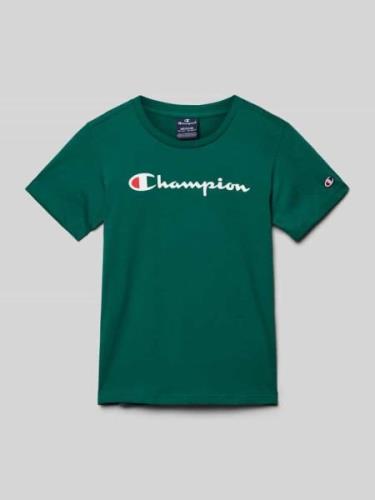 CHAMPION T-Shirt mit Runfdhalsausschnitt in Gruen, Größe 152