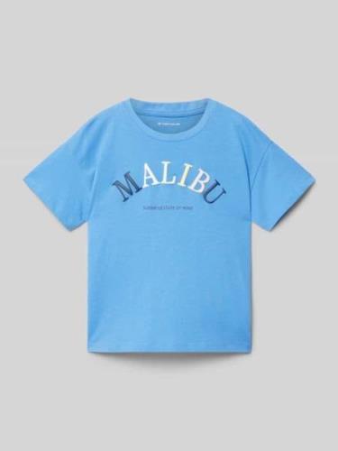 Tom Tailor T-Shirt mit Motiv-Print in Blau, Größe 140