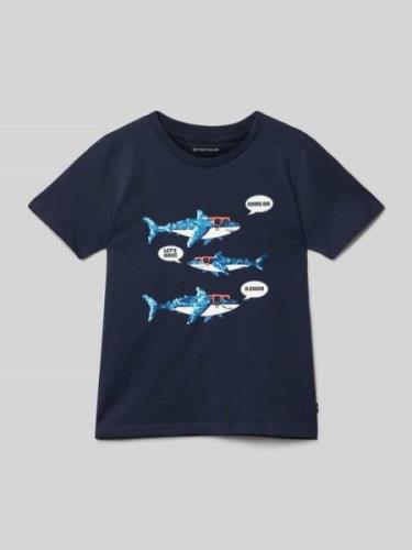 Tom Tailor T-Shirt mit Motiv-Print in Marine, Größe 92