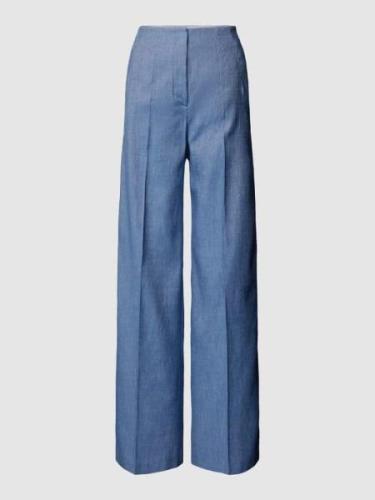 BOSS Flared Leinenhose mit Bügelfalten Modell 'Tasena' in Jeansblau, G...