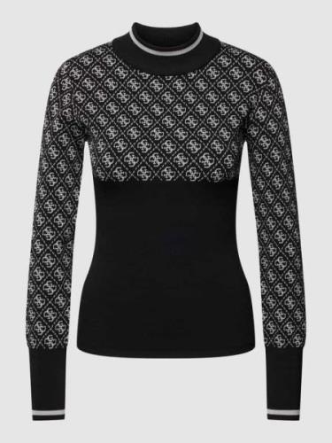 Guess Strickpullover mit Turtleneck Modell 'LISE' in Black, Größe XS